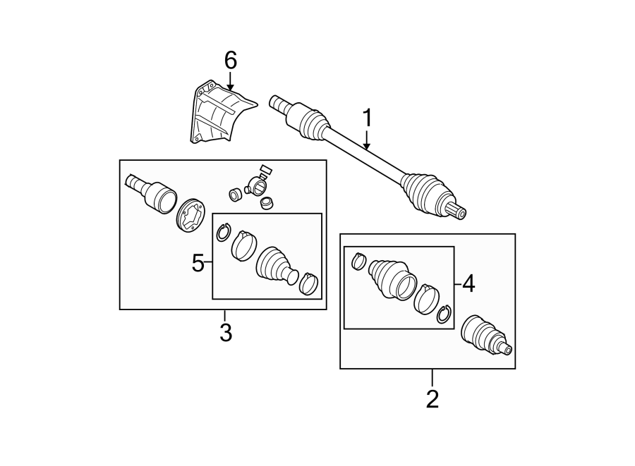 Axle Assembly 3C0-407-451-DX - View 2