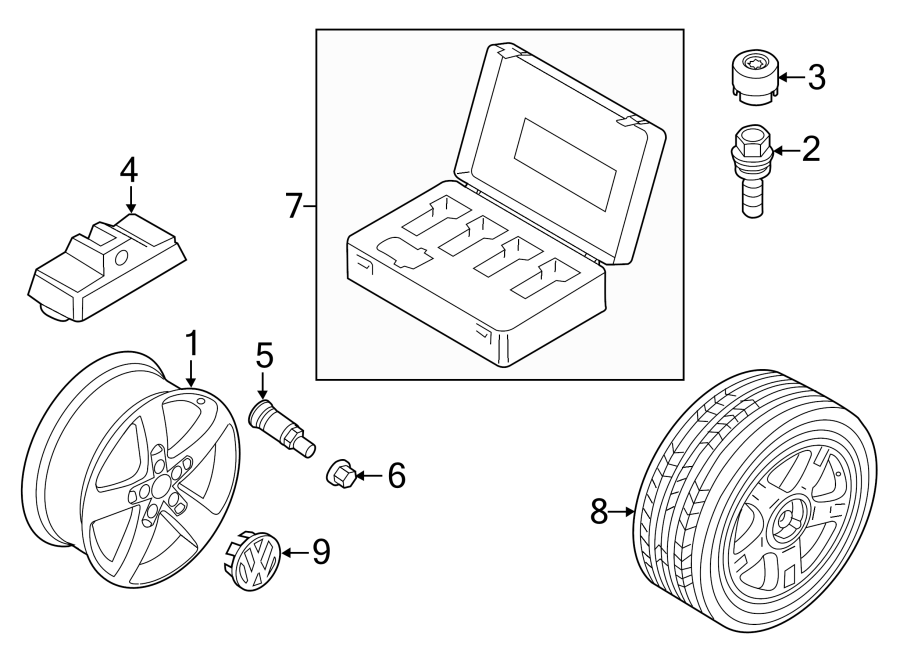 Wheel Lock Kit 2H0-698-137-A - View 4