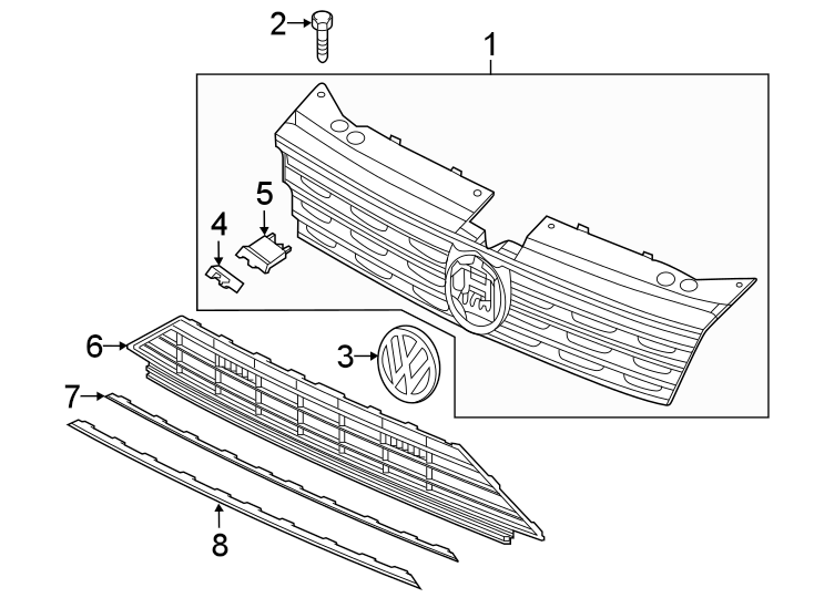 Center Grille 5NA-853-651-K-ZLL