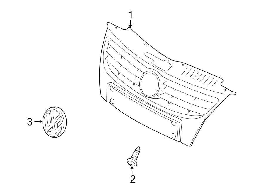 Upper Grille 1Q0-853-651-P-WAD - View 6