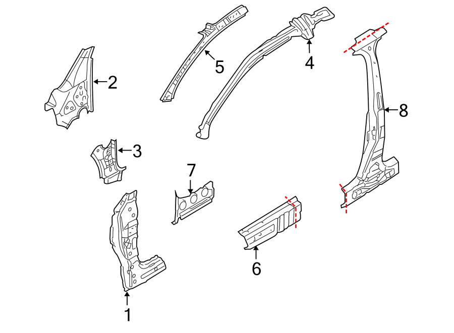 Inner Windshield Pillar 1K6-810-411-B