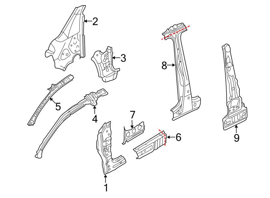 Lock Pillar Reinforced 1K3-809-443 - View 3