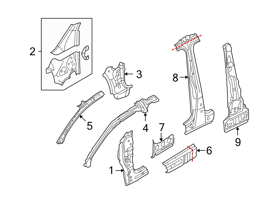 Lock Pillar Reinforced 1K3-809-219-B