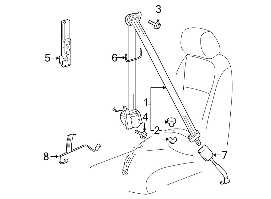 Lap & Shoulder Belt 1K4-857-706-S-RAA