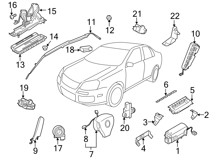 Air Bag Control Module 5C0-959-655-L-0KE - View 2