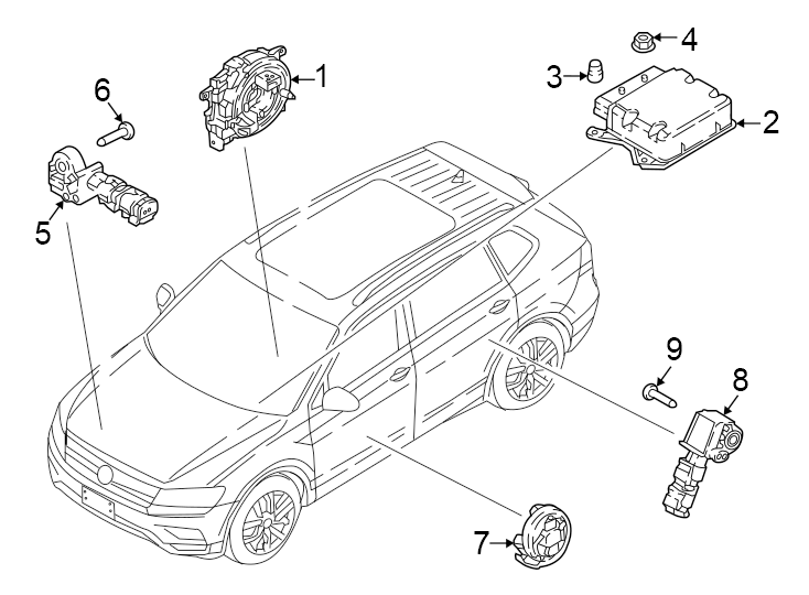 Side Impact Sens 5Q0-959-354-A - View 13