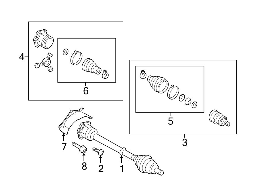 Inner Joint Assembly 3Q0-498-103-X - View 6