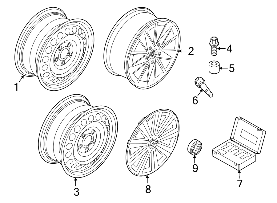 Wheel Cover 5G0-601-147-YTI - View 2