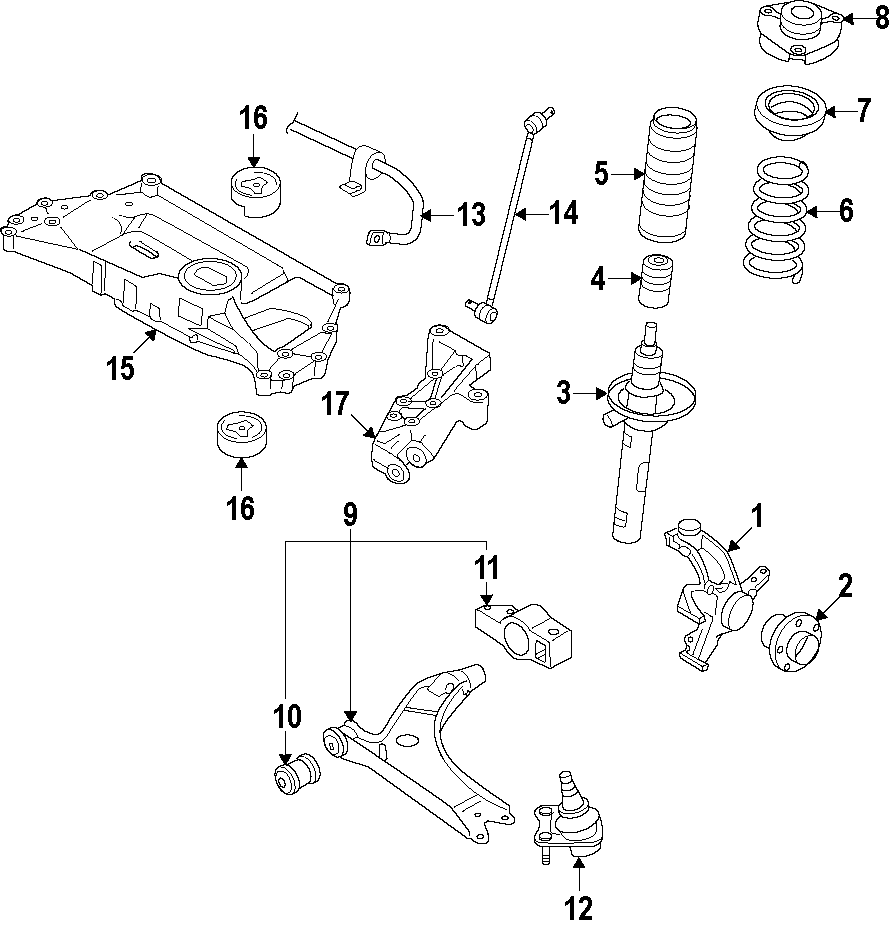 Stabilizer Bar 1K0-411-303-AS - View 6