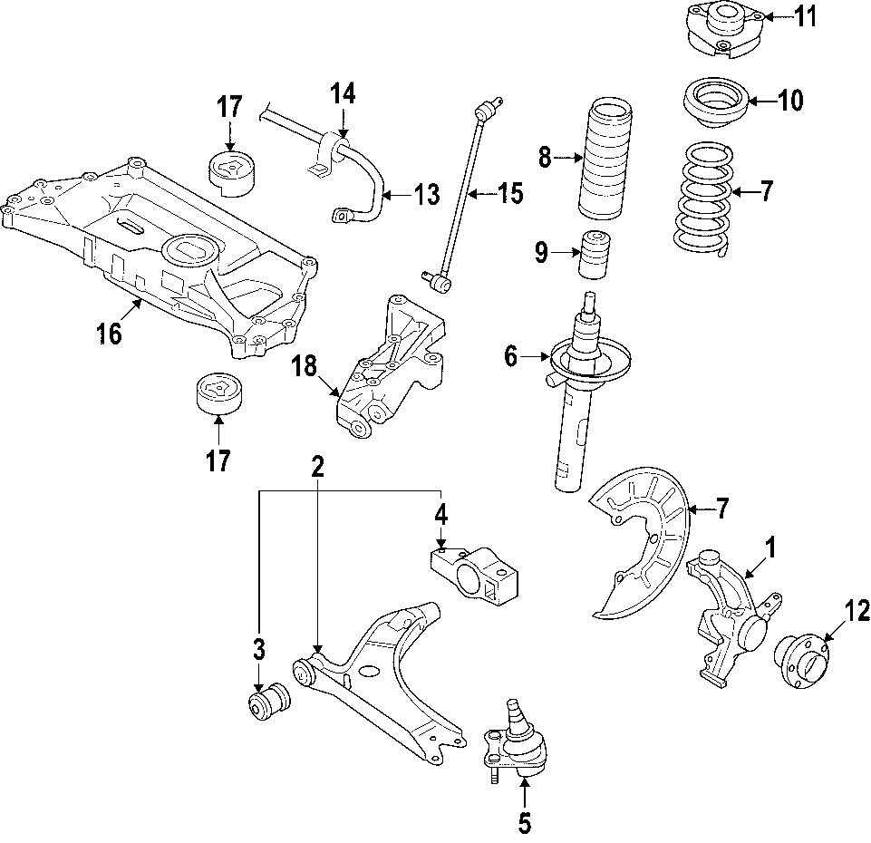 Stabilizer Bar 1K0-411-303-AS - View 5