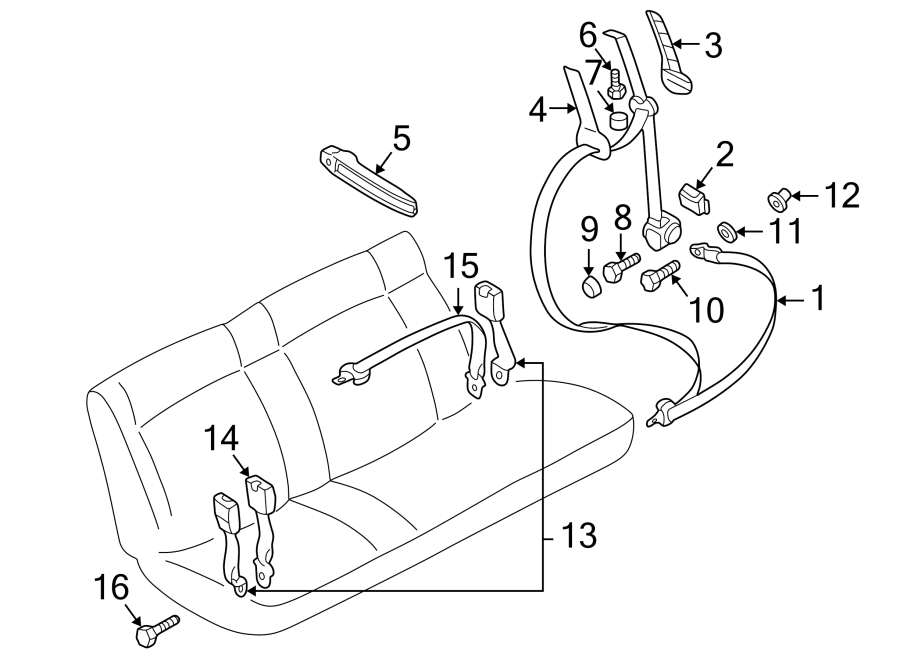 Seat Belt Assembly 723-857-815-01C - View 2
