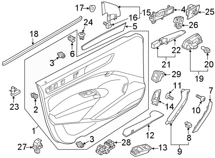 Door Trim Panel 561-867-012-F-WTP - View 2