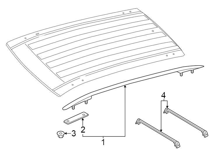 Roof Rail 3CM860033BKW1 - View 4