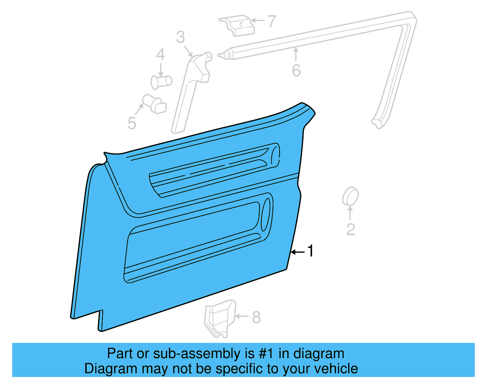 Door Trim Panel 705-867-028-F-HUT - View 9
