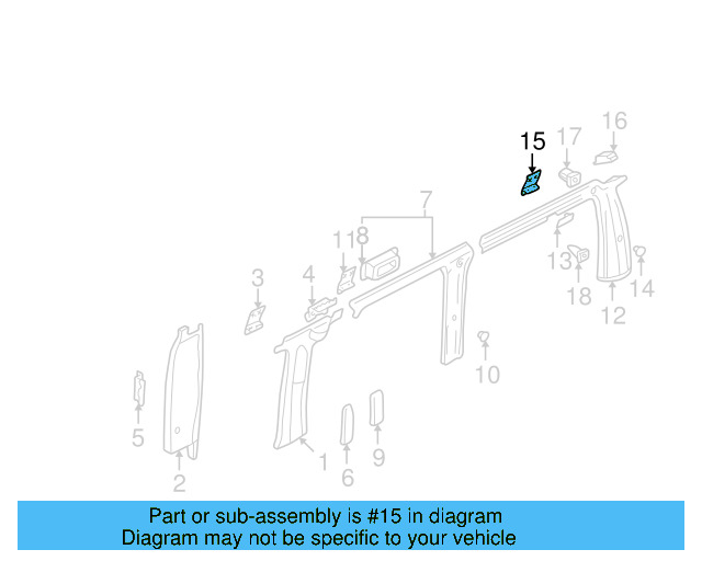 Pillar Trim Retainer 705-867-331-A - View 4