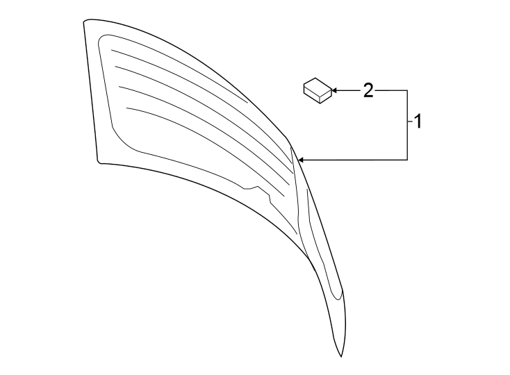 Lift Gate Glass Bumper 1K6-845-237