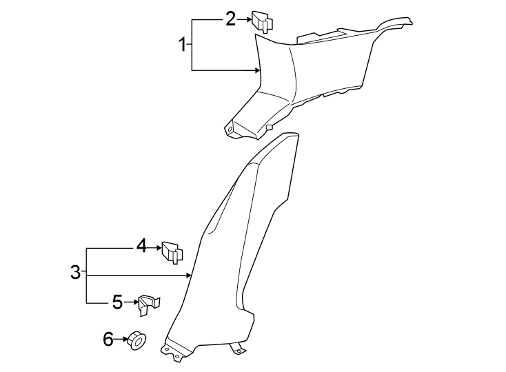 Upper Quarter Trim 5GM-867-288-C-ZA2 - View 3