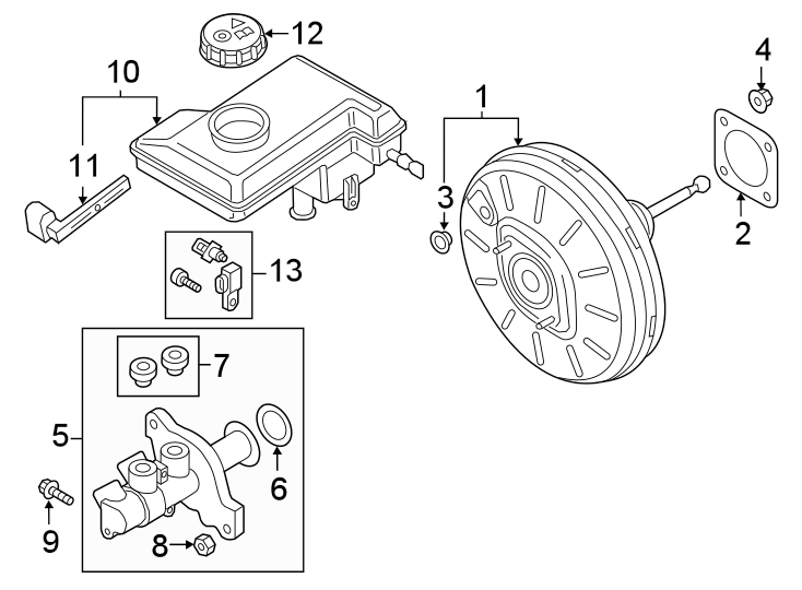 Master Cylinder 5QM-614-019-G - View 2