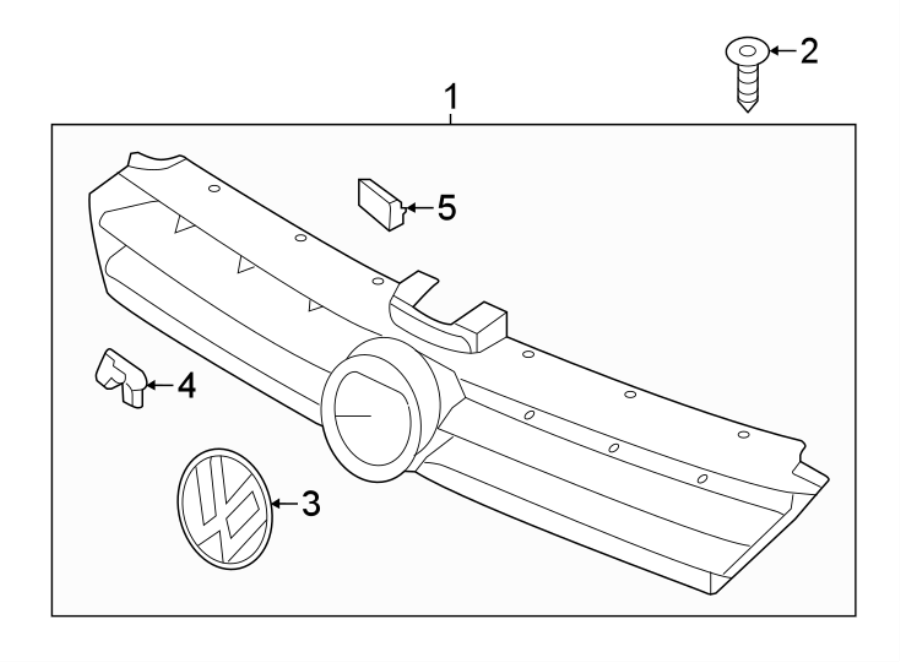 Nameplate Retainer 5G0-853-957-J-041 - View 2
