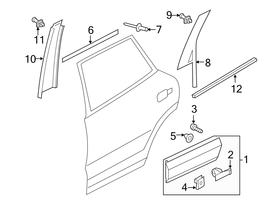 Belt Molding 7P0-839-475-G-7Z7 - View 2