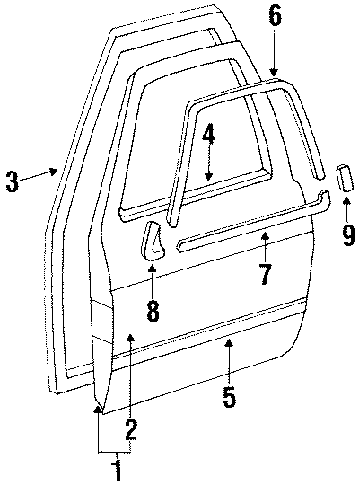 Window Molding 191-853-325 - View 2