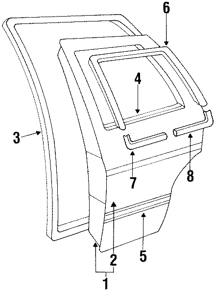Body Side Molding 193-853-754-F-2BC - View 2