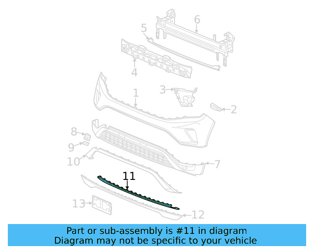 Lower Molding 3CM-807-532-A-AV3 - View 9