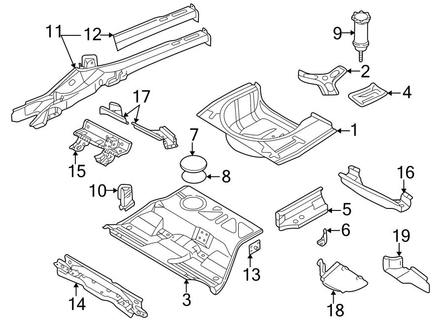 Rear Floor Pan 3B7-802-088 - View 2