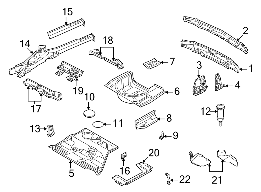 Rear Body Panel 3B9-813-301-D - View 2