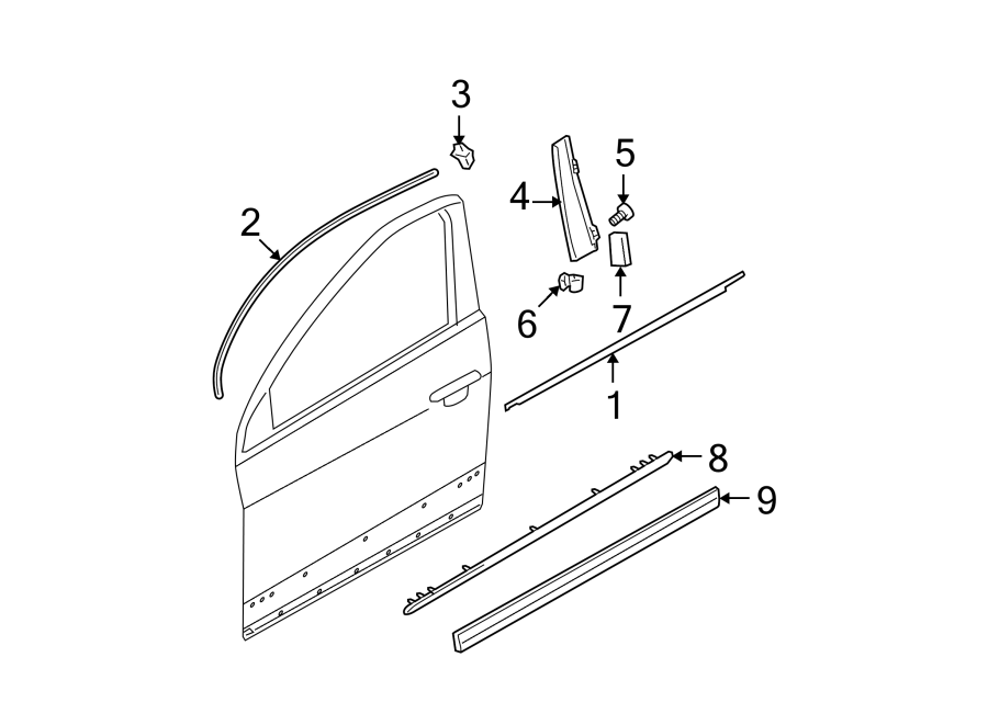 Lower Molding 3C0-854-939-A-9B9 - View 6