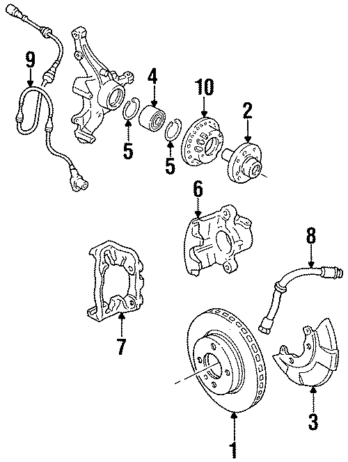 Disc Brake Caliper Bracket 443-615-125-B