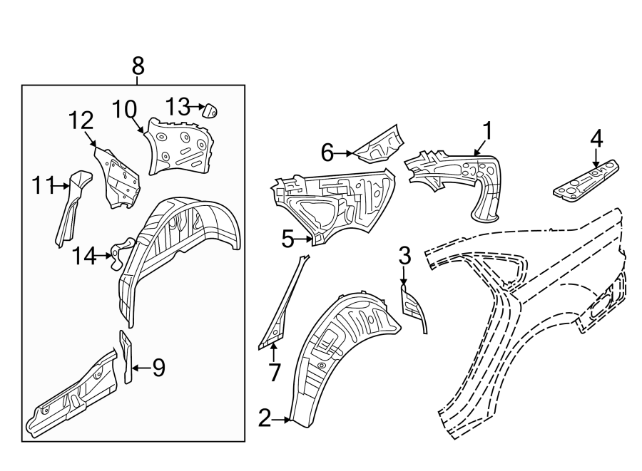 Wheelhouse Assembly 561-809-851 - View 2