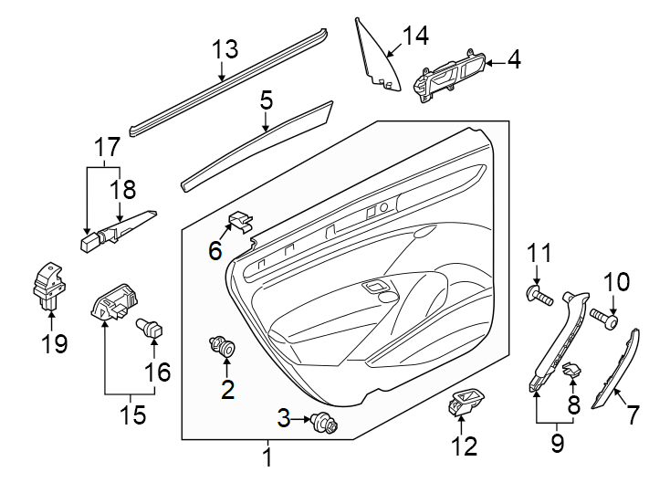 Door Trim Panel 561-867-212-F-WTP