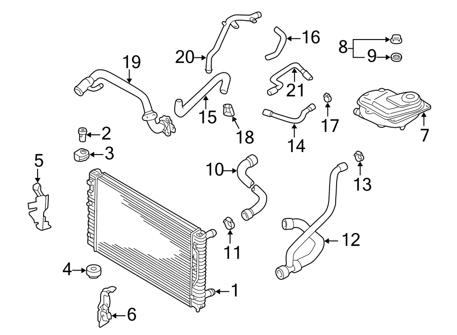 Lower Hose 4B0-121-055-J - View 2
