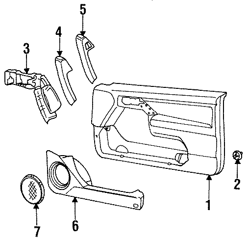Door Trim Panel 1HM-867-012-AL-BWD