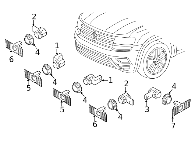 Sensor (Unpainted) 5q0919275cgru - View 16