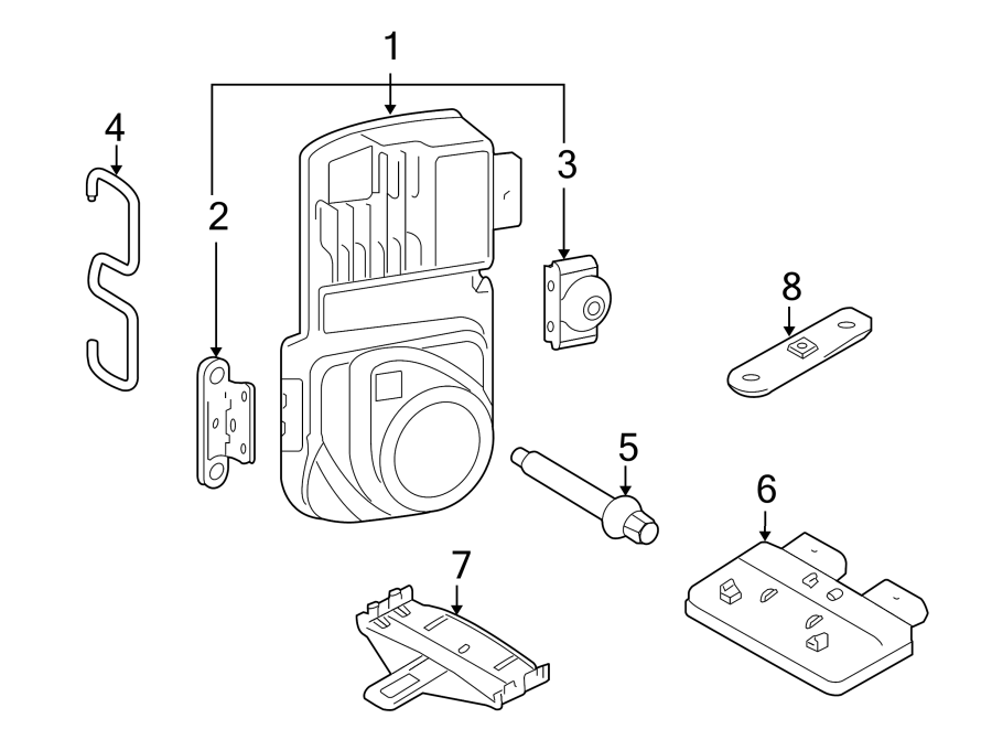Control Module Retainer 3D0-907-591-B - View 2