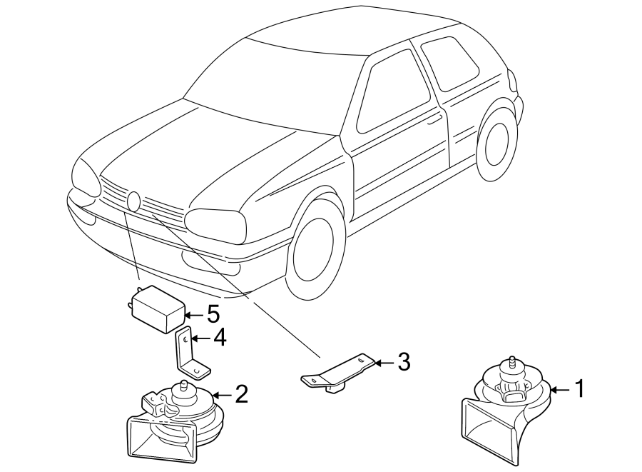 Horn Bracket 1H0-951-183-G - View 3