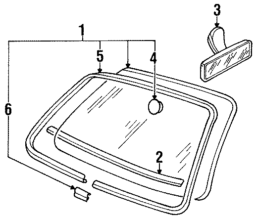 Mirror Inside Retainer Plate 357-845-543