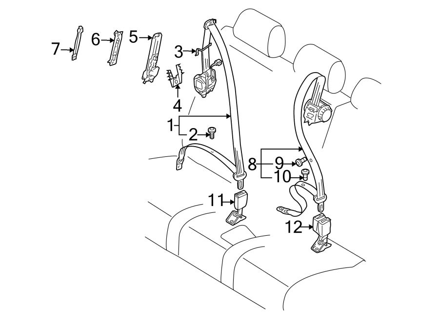 Seat Belt Guide 7L0-858-814 - View 2