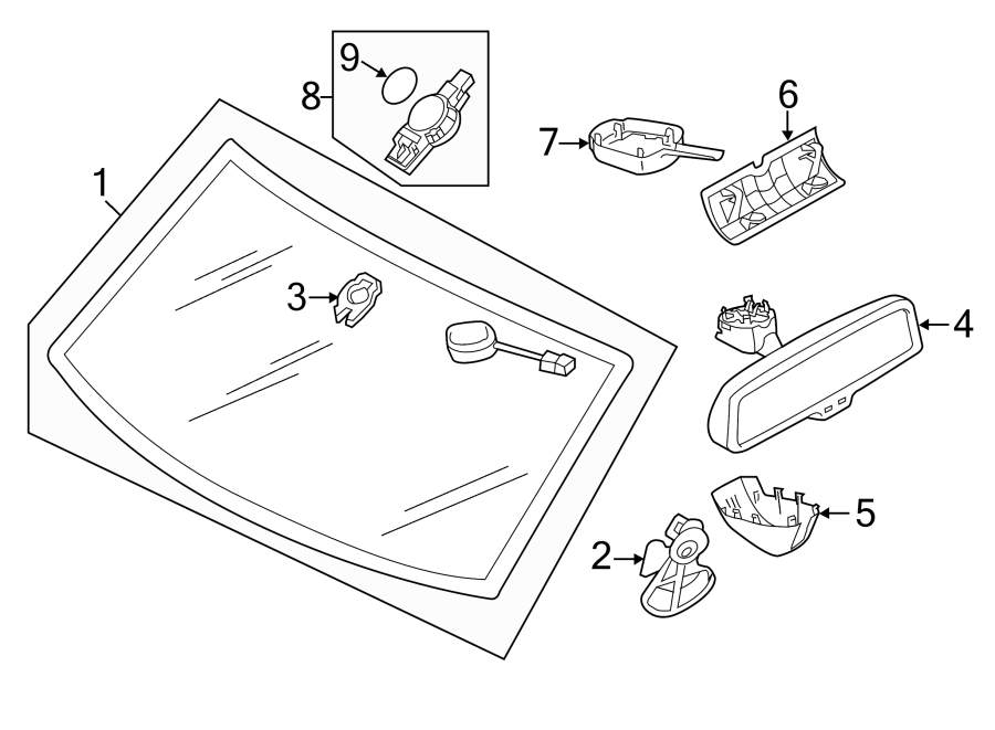 Mirror Inside 7P6-857-511-AD-9B9 - View 2