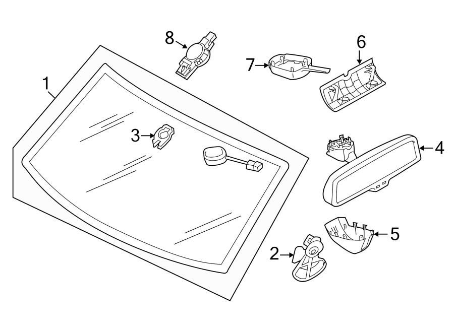 Interior Rear View Mirror 7P6857511N9B9 - View 5