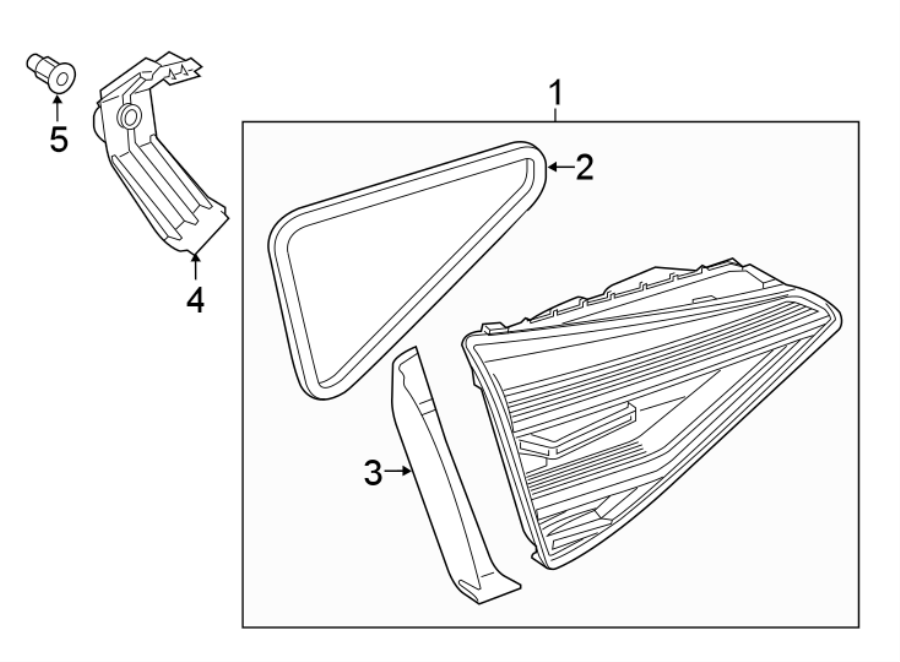 Backup Lamp Assembly 561-945-307-B - View 2