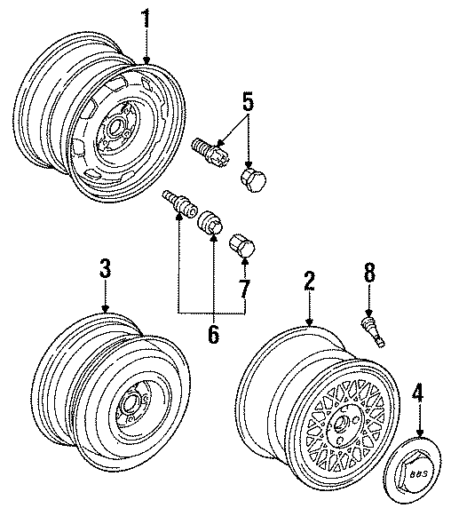 Wheel, Alloy 1H0-601-025-D-091