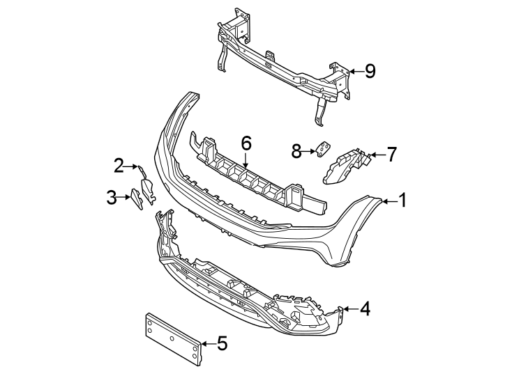 License Bracket 5NN-807-287-K-9B9 - View 2