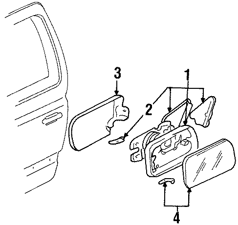 Mirror Glass 1H1-857-522-A