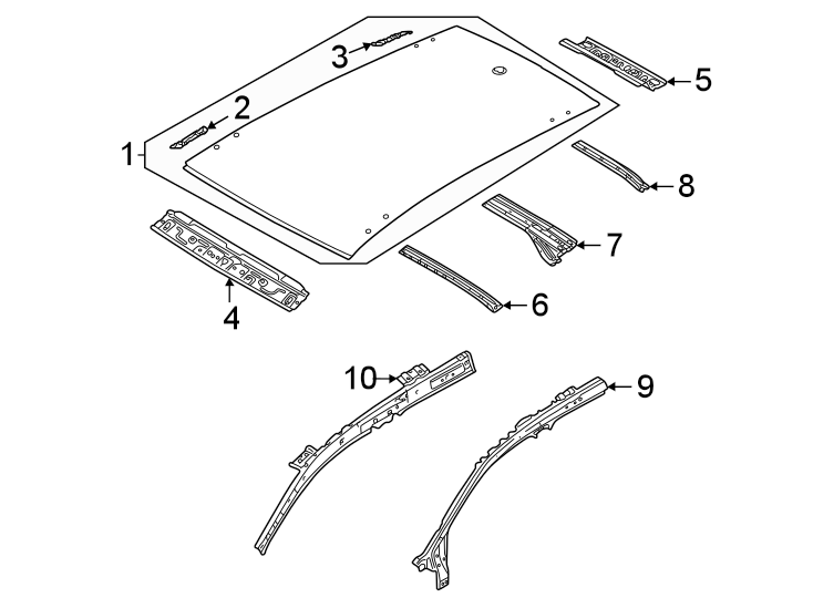 Roof Bow 2GJ-817-120-A - View 2