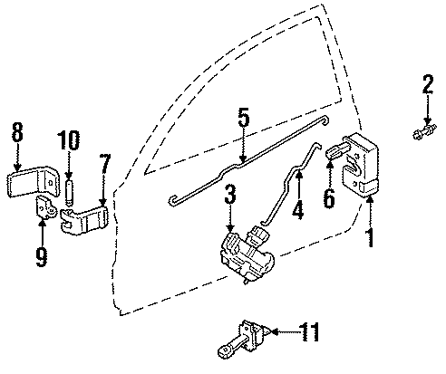 Door Lock Actuator Motor 357-862-153-J