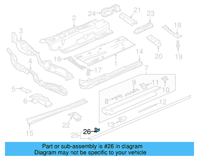 Lower Seal Strip Clip 4L0-837-485 - View 6