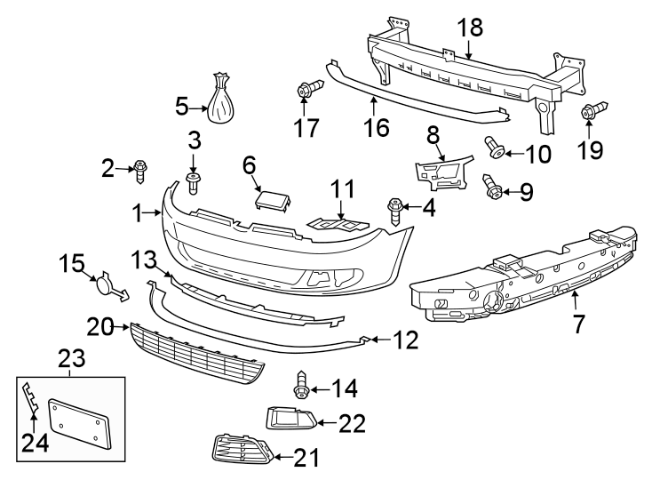 License Bracket 5K0-807-287-G-9B9 - View 2
